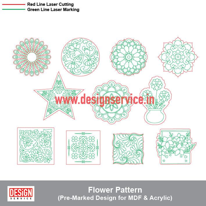 Flower Mark Making Pattern Pre-Marked Design Flower Pattern – Design Service