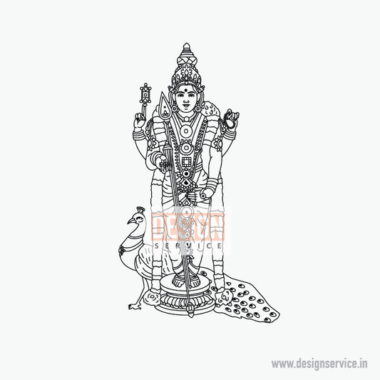 Engraving Design Murugan Kartikeya Bhagwan