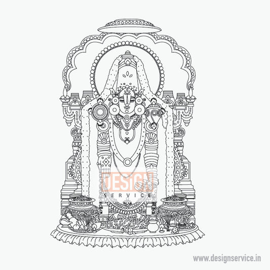 Engraving Design Venkatesaya (Tirupati Balaji)