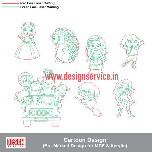 Pre-Marked Design Cartoon