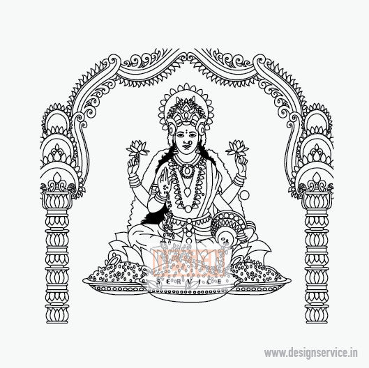 Engraving Design Dhan Laxmi Mata