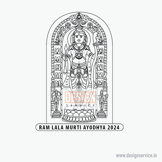 Engraving Design Design Ram Lala Murti