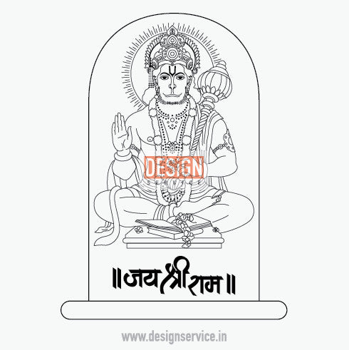 Engraving Design Hanuman