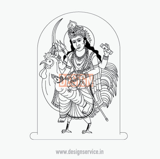 Engraving Design Bahuchara Mata