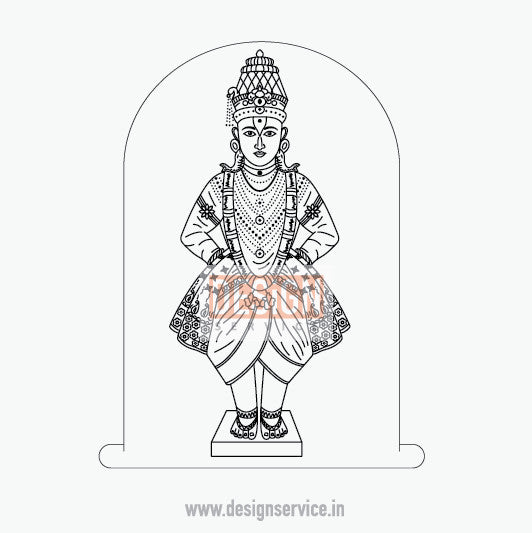 Engraving Design Krishna Avatar Vitthal rakhumai (Pandurang)