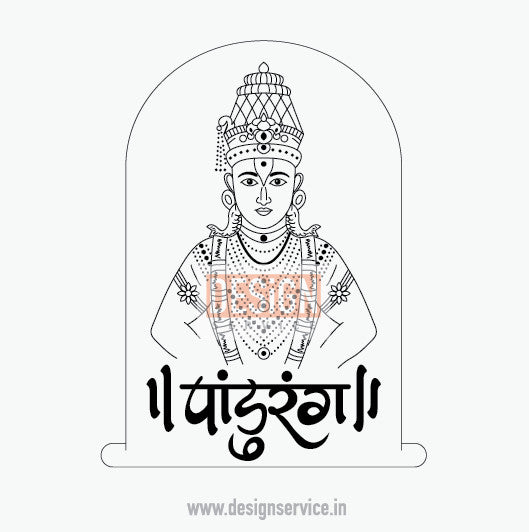 Engraving Design Krishna Avatar Vitthal rakhumai (Pandurang)