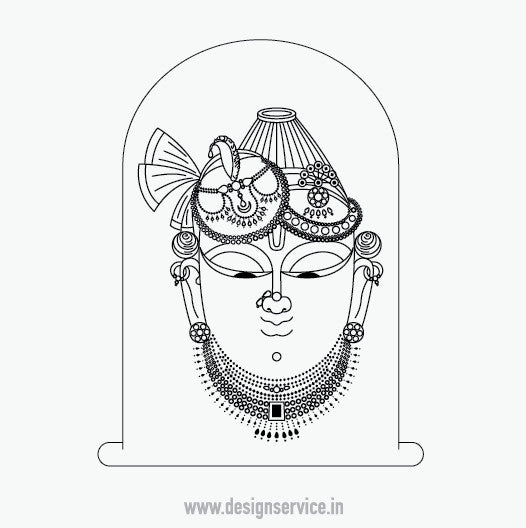 Engraving Design Shrinathji Facial (Face)