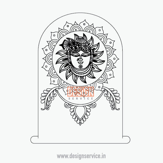 Engraving Design Shrinathji Facial (Face)