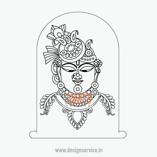 Engraving Design Shrinathji Facial (Face)