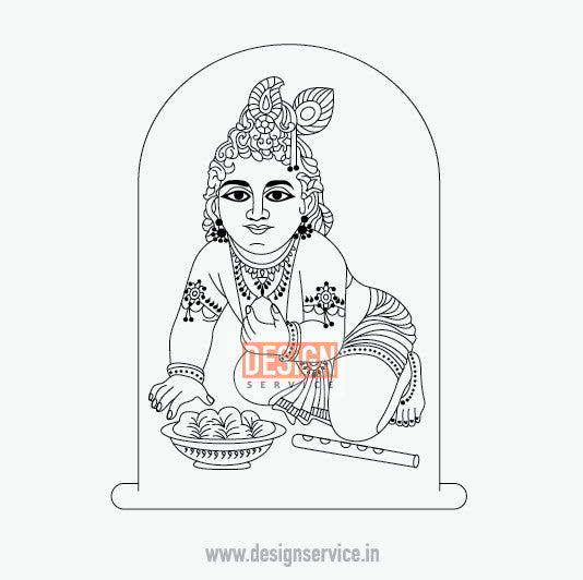 Engraving Design Laddu Gopal Krishna