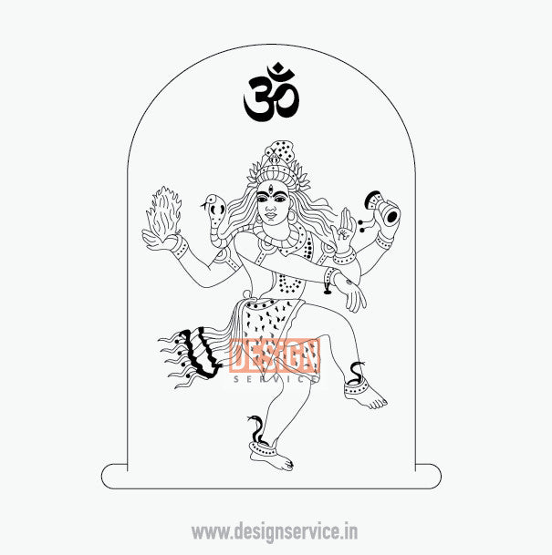 Engraving Design Shiv Tandav