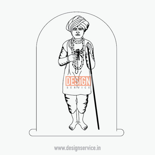 Engraving Design Jalaram Bapa (Virpur)