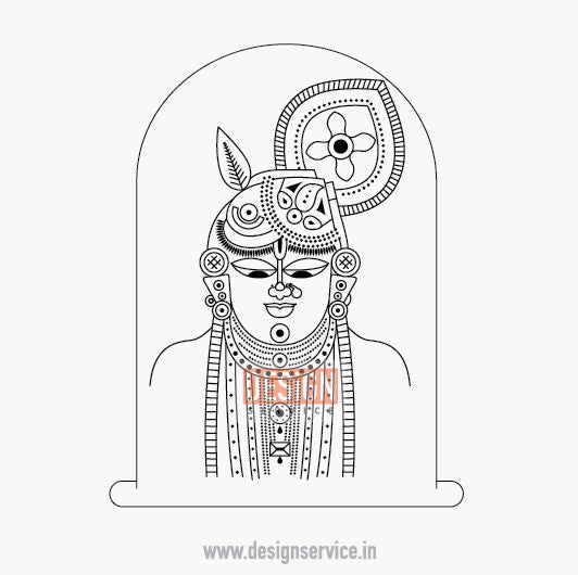 Engraving Design Shrinathji Face