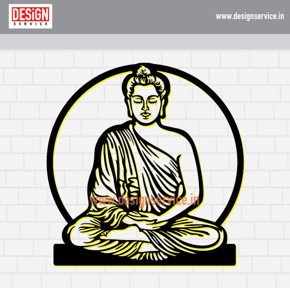 Laser Cutting Design Buddha Bhagwan