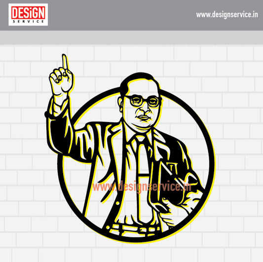 Laser Cutting Design Baba Saheb Ambedkar