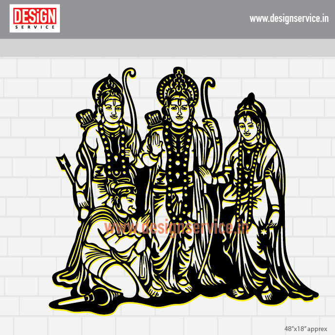 Laser Cutting Design Ram Darbar (Ram, sita, Laxman, Hanuman)