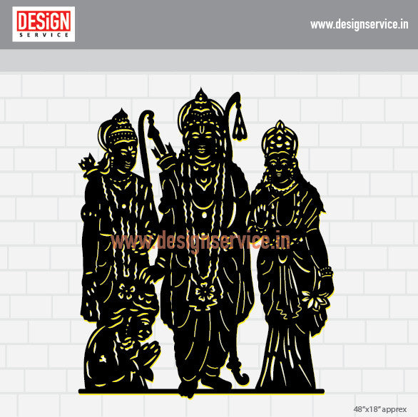 Laser Cutting Design Ram Darbar (Ram, sita, Laxman, Hanuman)