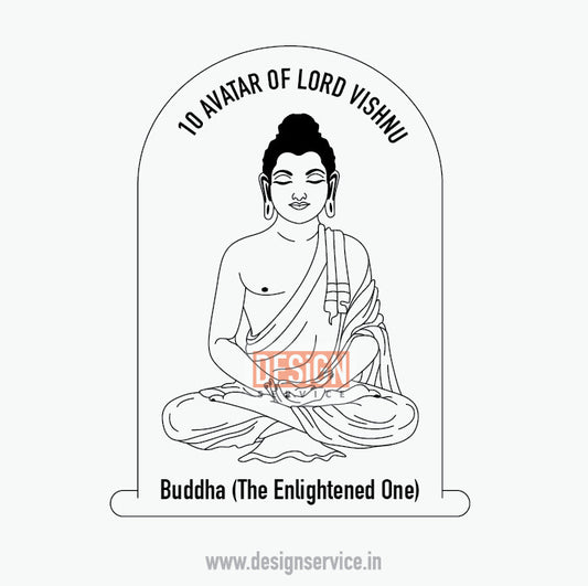 Engraving Design Buddha - 10 Vishnu Avatar