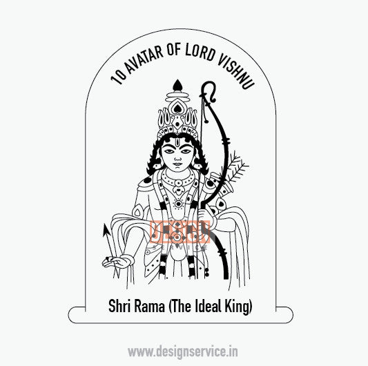 Engraving Design Shri Ram - 10 Vishnu Avatar