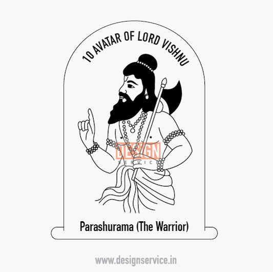 Engraving Design Parashurama - 10 Vishnu Avatar