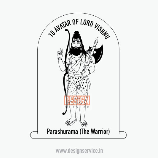 Engraving Design Parashurama - 10 Vishnu Avatar