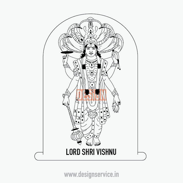 Engraving Design Shri Vishnu