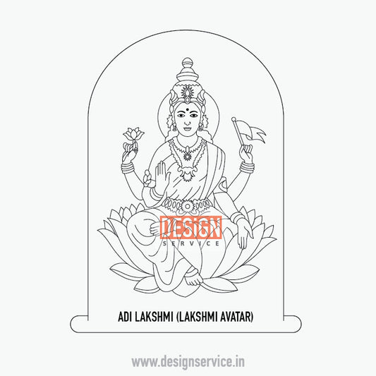 Engraving Design Adi Lakshmi (Lakshmi Avatar) Ashtalakshmi