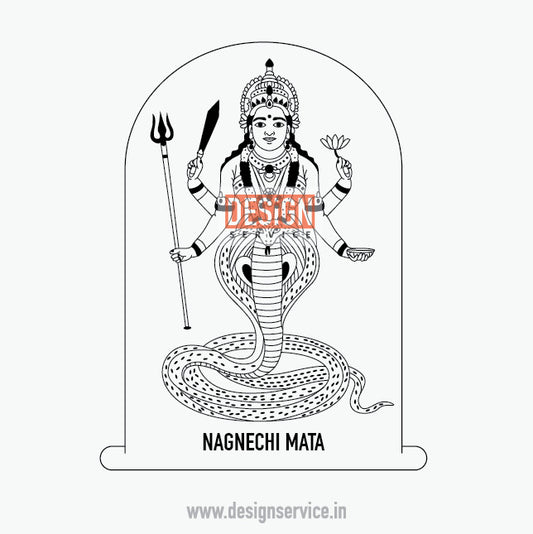 Engraving Design Nagnechi Mata