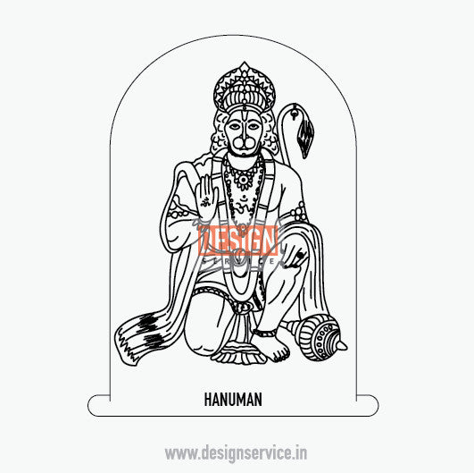 Engraving Design Hanuman