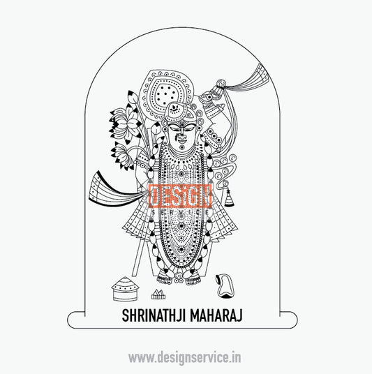 Engraving Design God Shrinathji Maharaj