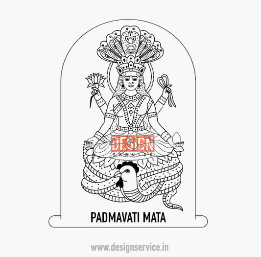 Engraving Design Padmavati mata