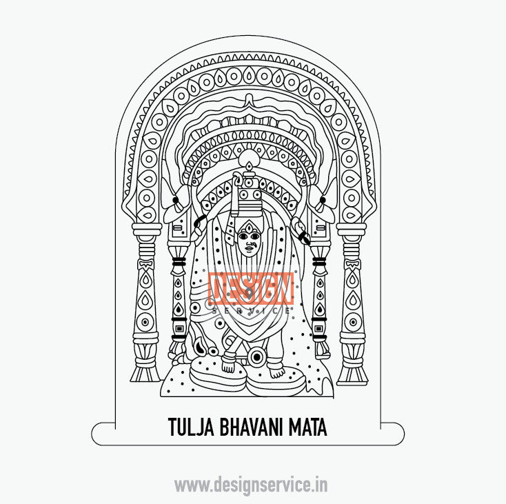 Engraving Design Tulja Bhavani Mata