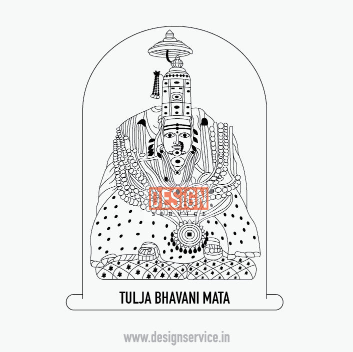 Engraving Design Tulja Bhavani Mata