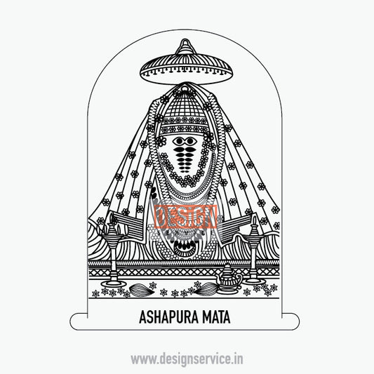 Engraving Design Shri Ashapura Mata