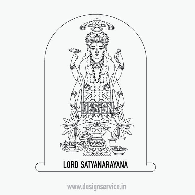 Engraving Design Lord Satyanarayana