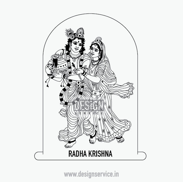 Engraving Design Radha Krishna