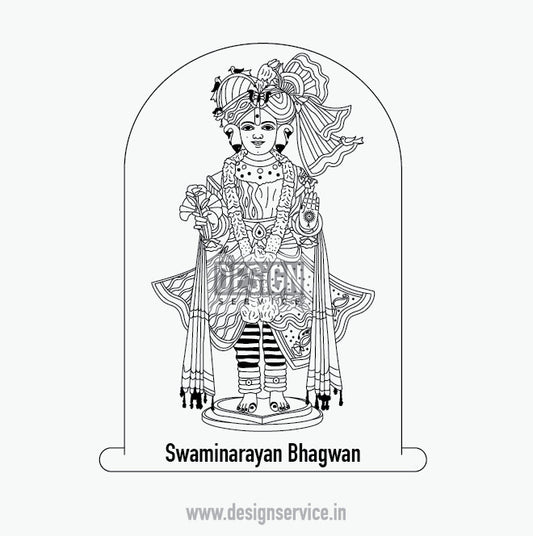 Engraving Design Swaminarayan Bhagwan