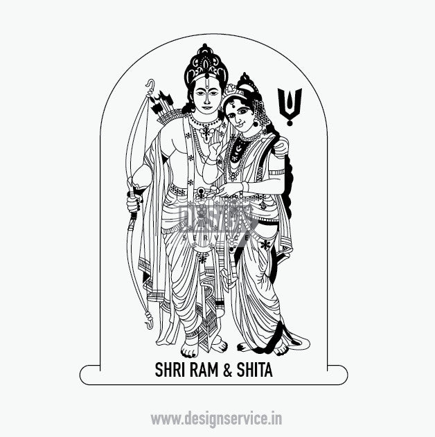 Engraving Design Shri Ram & shita