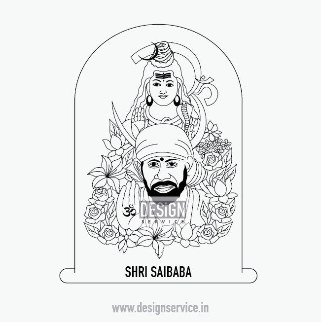 Engraving Design Saibaba (Shiv)