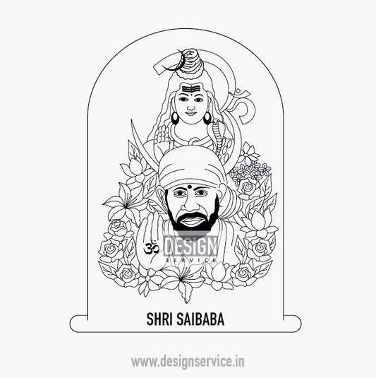 Engraving Design Saibaba (Shiv)