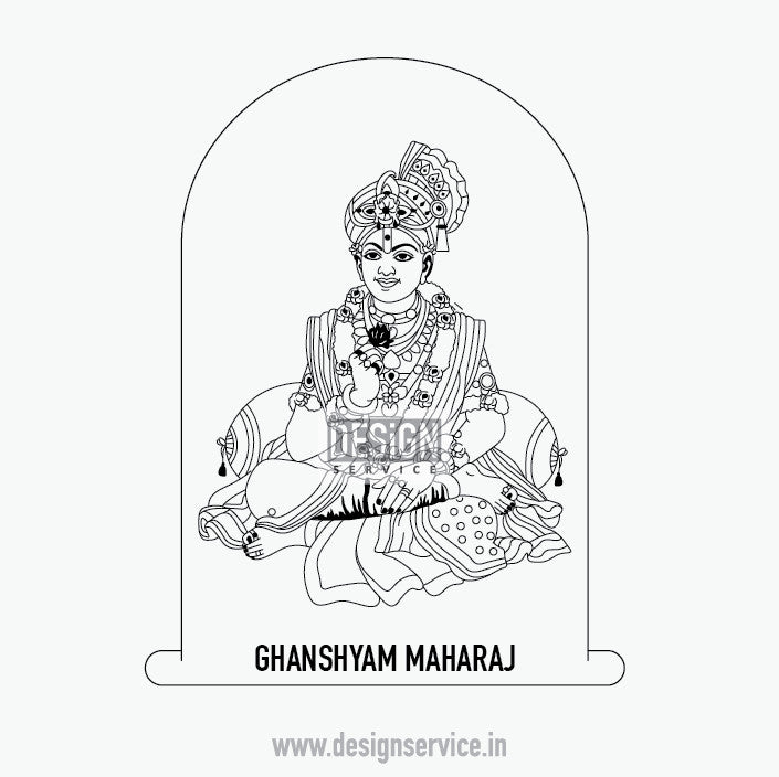 Engraving Design Ghanshyam Maharaj