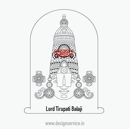 Engraving Design Lord tirupati balaji