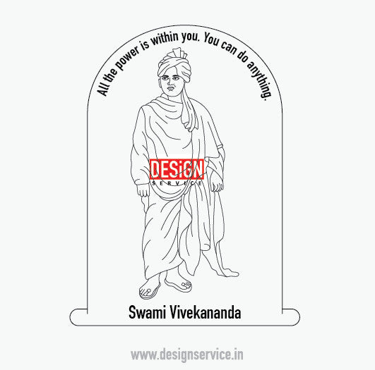 Engraving Design Swami Vivekananda