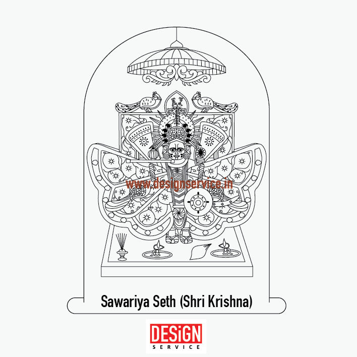 Engraving Design Sawariya Seth (Shri Krishna)