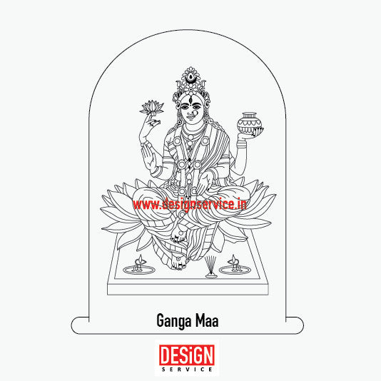 Engraving Design Ganga Maa