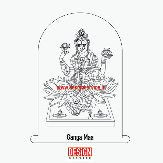 Engraving Design Ganga Maa