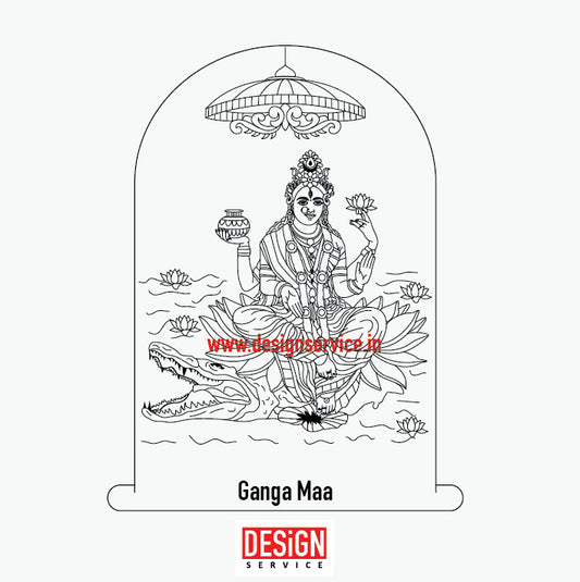 Engraving Design Ganga Maa