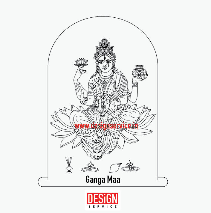 Engraving Design Ganga Maa