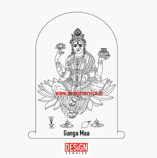 Engraving Design Ganga Maa