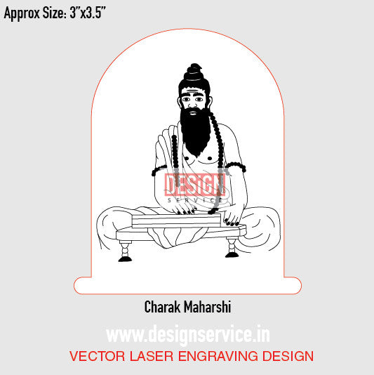 Charak Maharshi Engraving Design